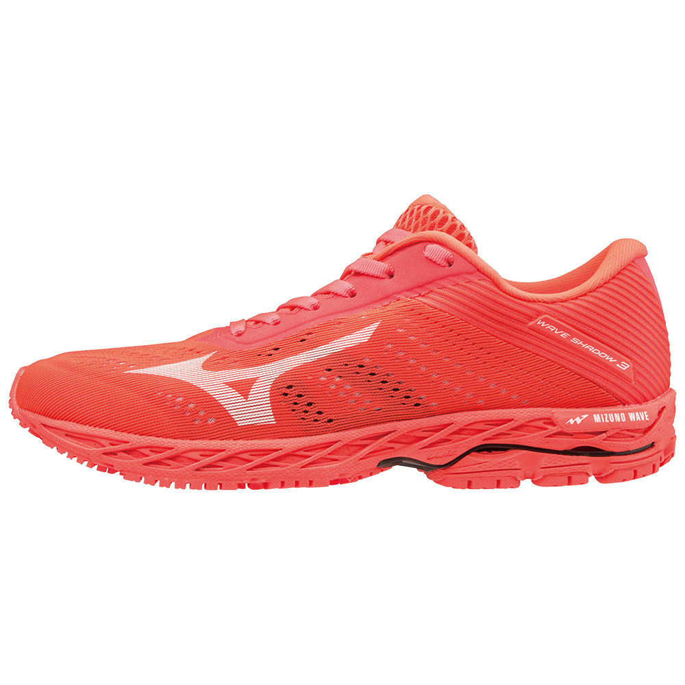 Womens Mizuno WAVE SHADOW 3 Running Shoes Coral/White Philippines (ESWVTP160)